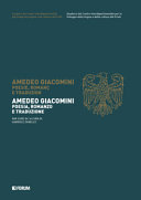 Copertina  Amedeo Giacomini : poesie, romanc e traduzion = poesia, romanzo e traduzione