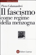 Copertina  Il fascismo come regime della menzogna