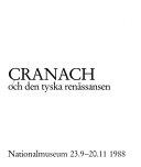 Copertina  Cranach och den tyska renassansen : Nationalmuseum 23.9-20.11 1988