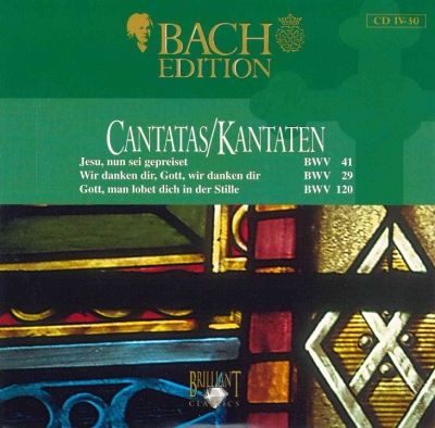 Copertina  Cantatas = Kantaten : BWV 41, 29 & 120 [Audioregistrazione]
