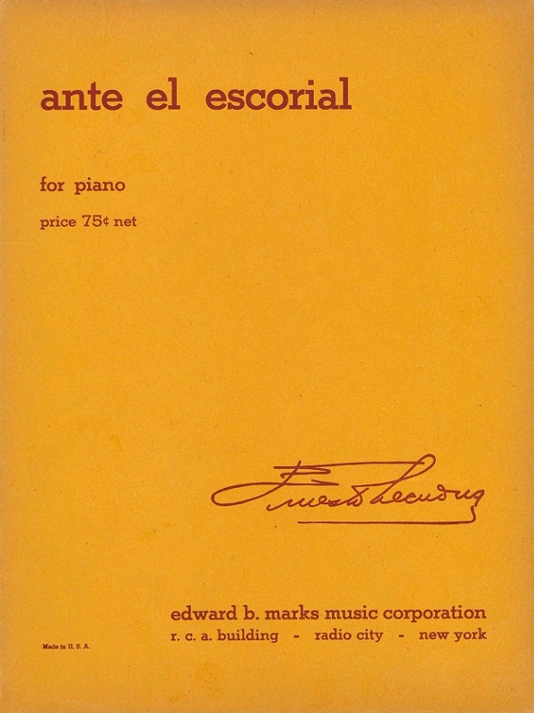 Copertina  Ante el Escorial