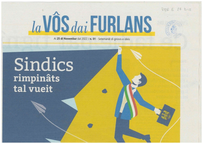Copertina  la Vos dai furlans : Setemanal di gnovis e ideis