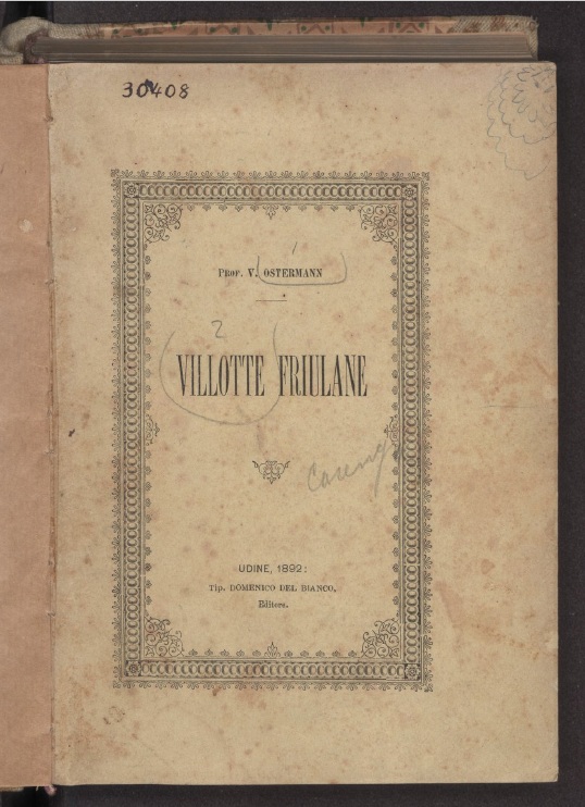 Copertina  Villotte friulane