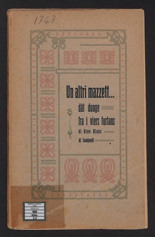 Copertina  Un altri mazzett... dât donge fra i viers furlans
