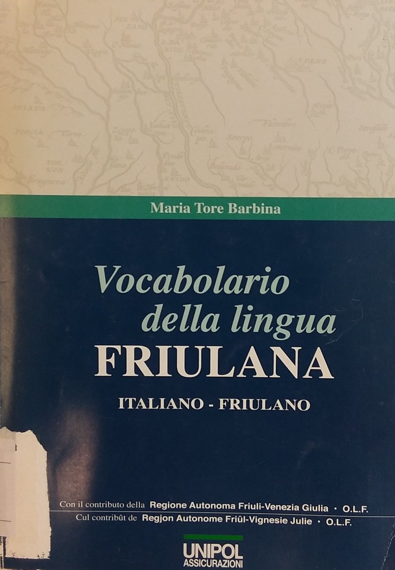 Copertina  Vocabolario della lingua friulana : italiano friulano