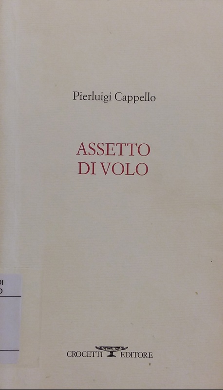 Copertina  Assetto di volo : poesie 1992-2005