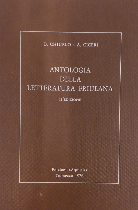 Copertina  Antologia della letteratura friulana