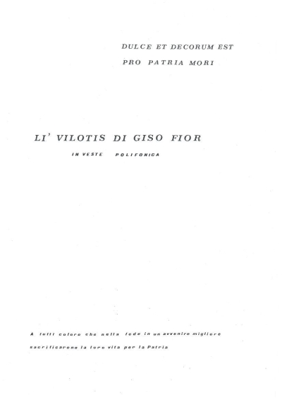 Copertina  Li' vilotis di Giso Fior : in veste polifonica [Partitura]