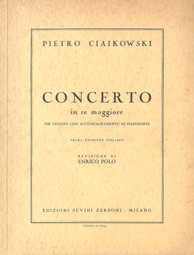 Copertina  Concerto in re maggiore : per violino con accompagnamento di pianoforte