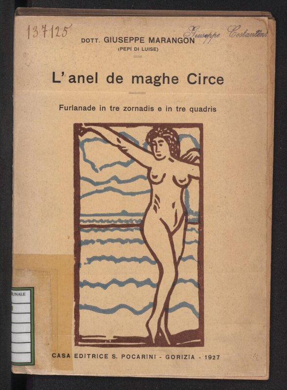 Copertina  L'anel de maghe Circe : furlanade in tre zornadis e in tre quadris