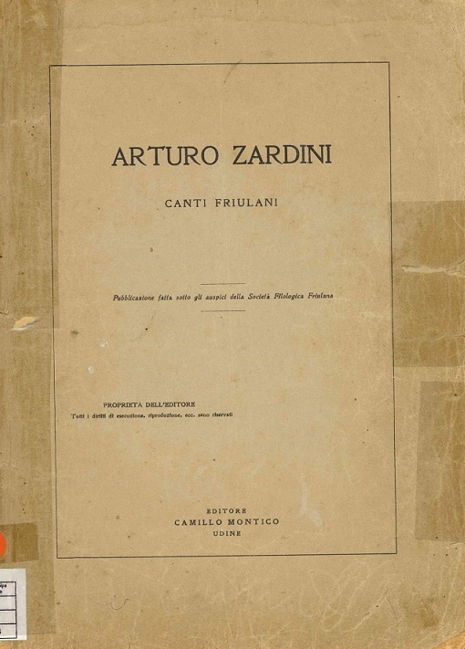Copertina  Canti friulani