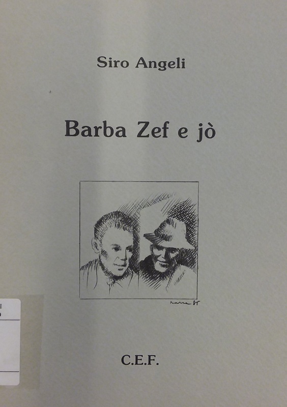 Copertina  Barba Zef e jò = Barba Zef e io 