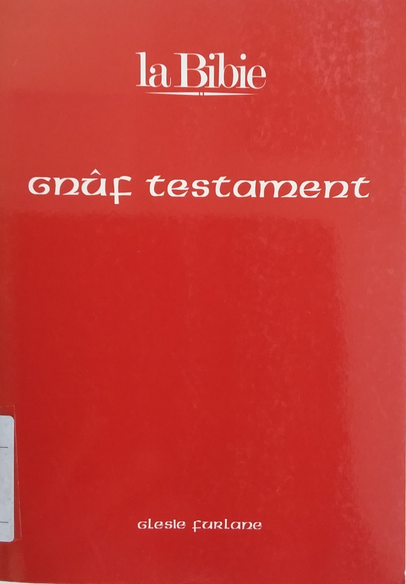 Copertina  La Bibie. Gnûf Testament 