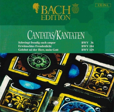 Copertina  Cantatas = Kantaten : BWV 36, 184 & 129 [Audioregistrazione]
