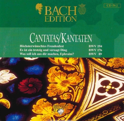 Copertina  Cantatas = Kantaten : BWV 194, 176 & 89 [Audioregistrazione]